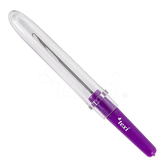 Helper for threading overlock seams and securing knitwear