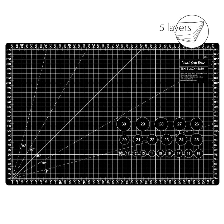Tapis de découpe 45x30 cm-noir