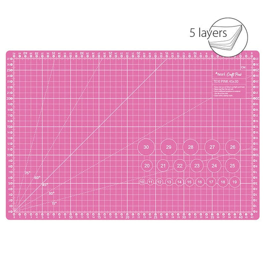 Cutting mat 45x30 cm-pink