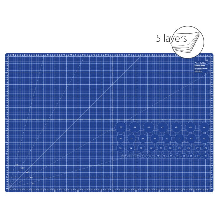 Tapis de découpe 60X90 cm bleu