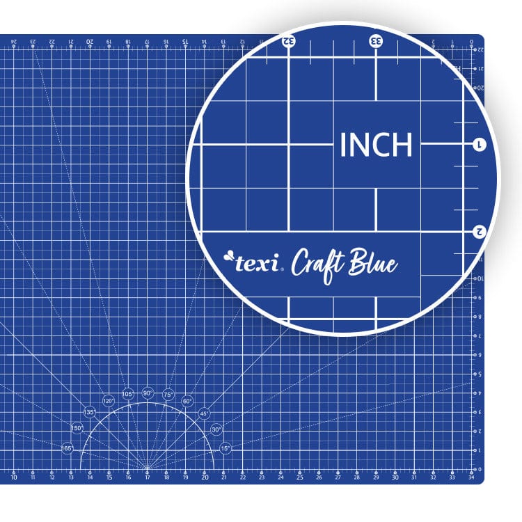 Tapis de découpe 60 x 90 cm bleu