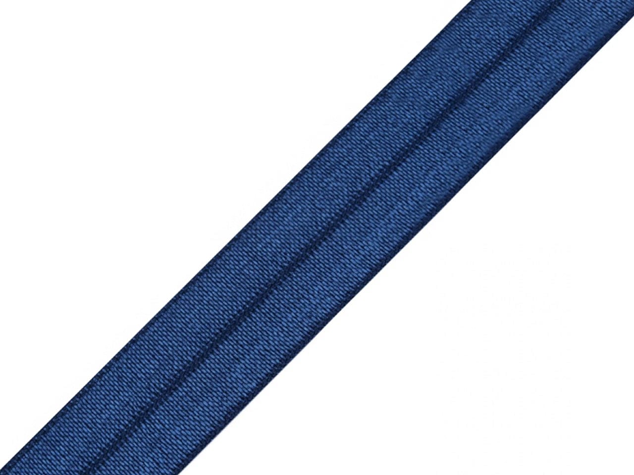 Élastique plié – 2 cm, bleu bleuet brillant