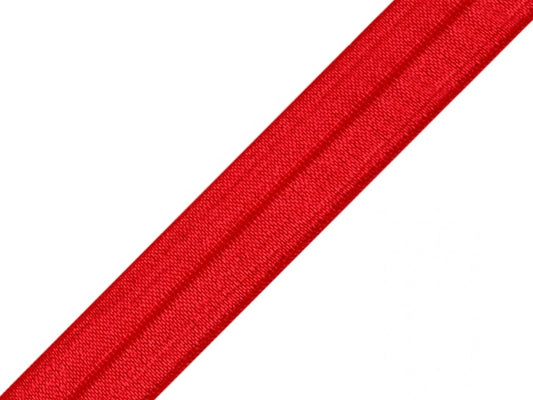 Folded elastic – 2 cm red with sheen