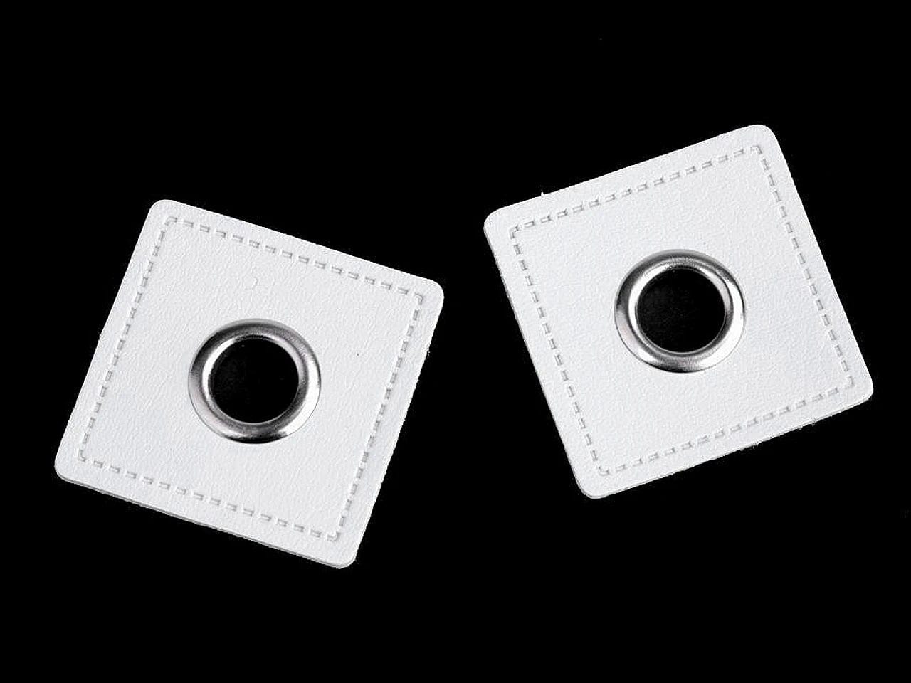 Œillets à coudre Ø8 mm 30 x 30 mm-blancs