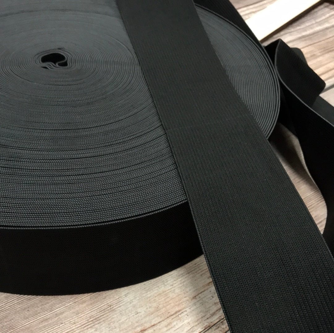 Flaches Gummiband, 5 cm, schwarz