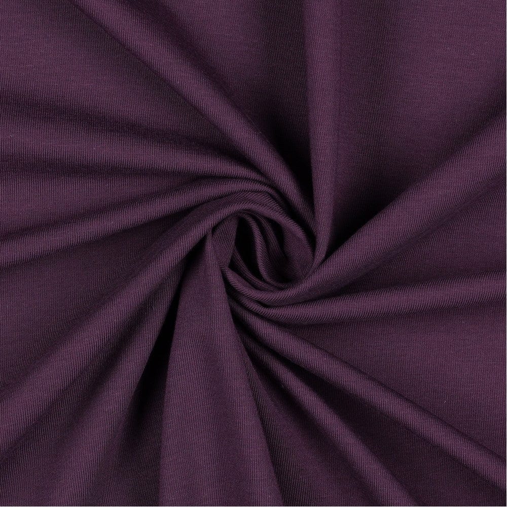 Dünner Baumwoll-Jersey, Aubergine 215 g/m²