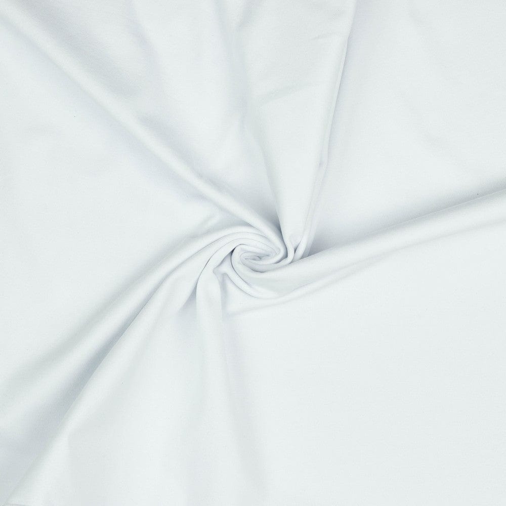 Jersey fin en coton blanc 215 g/m²