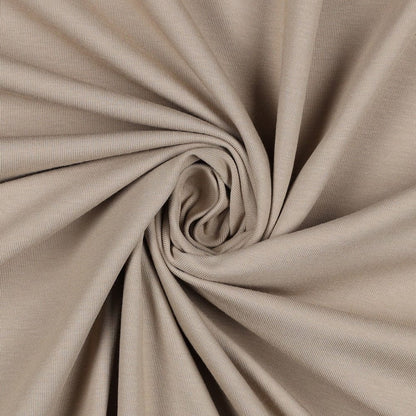 Jersey de coton fin beige 215 g/m²