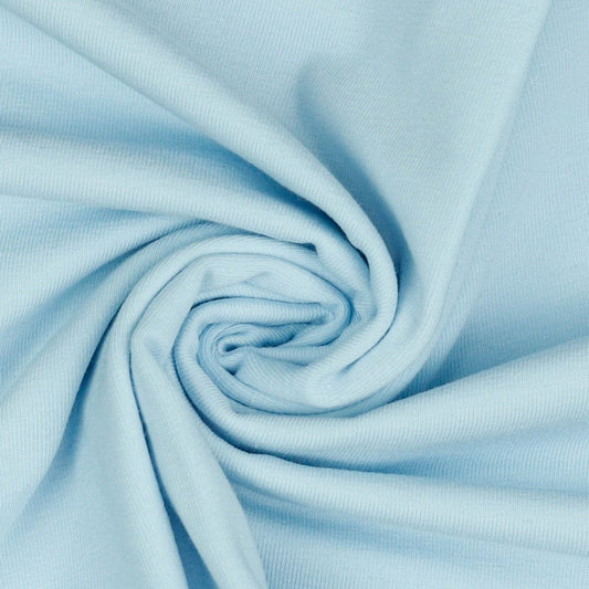 Plain cotton knit-light blue 215 g/m²