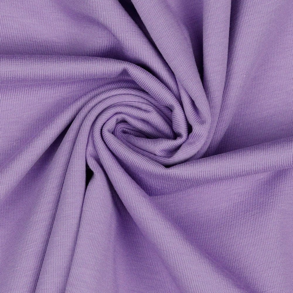 Dünner Baumwolljersey in Lavendel, 215 g/m²