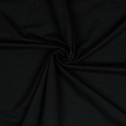 Dünner schwarzer Baumwolljersey 215 g/m²