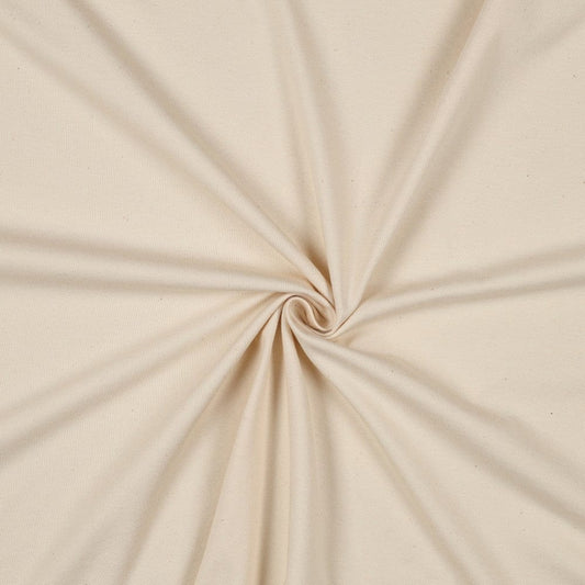 Thin natural unbleached cotton jersey 215 g/m²