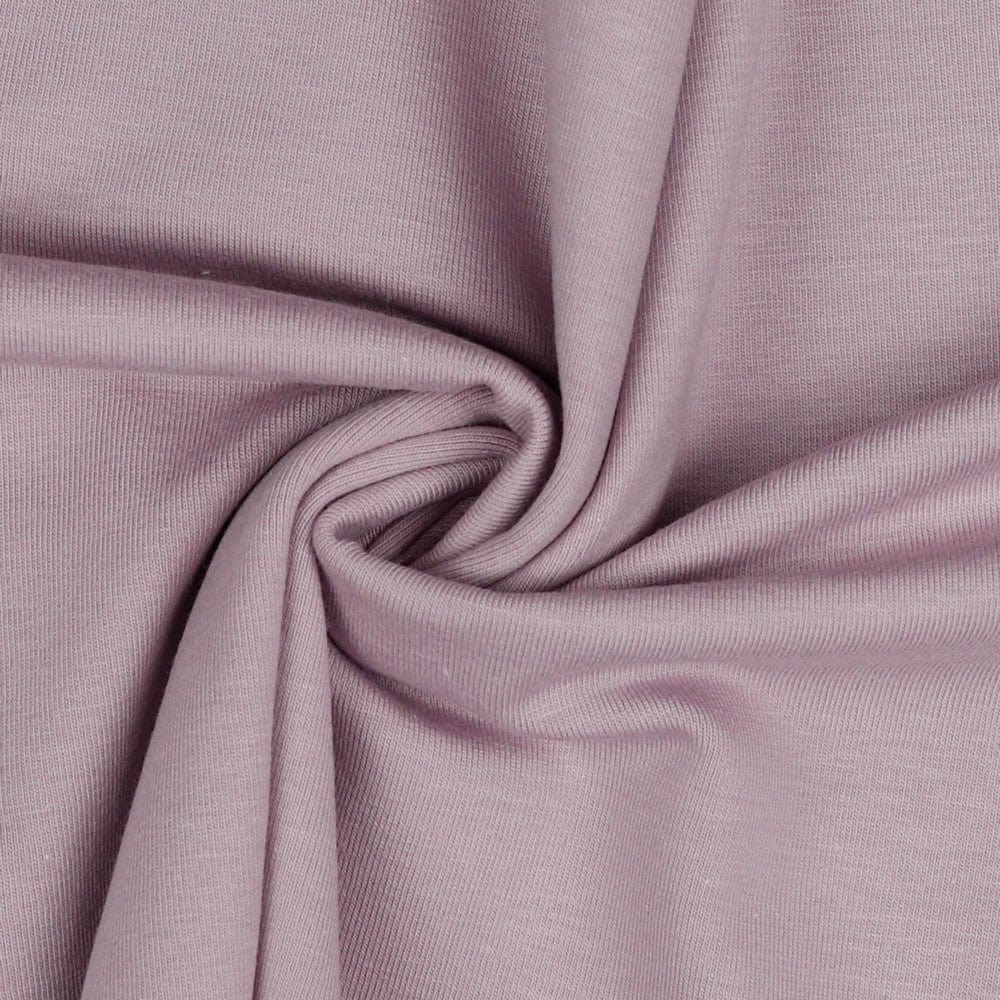 Jersey de coton fin, rose poudré 215 g/m²