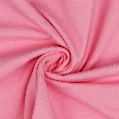 Jersey de coton fin rose 215 g/m²