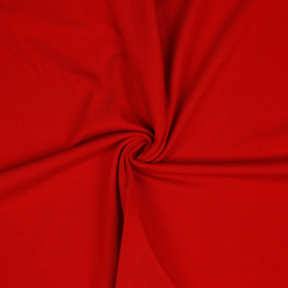 Jersey de coton fin - rouge 215 g/m²