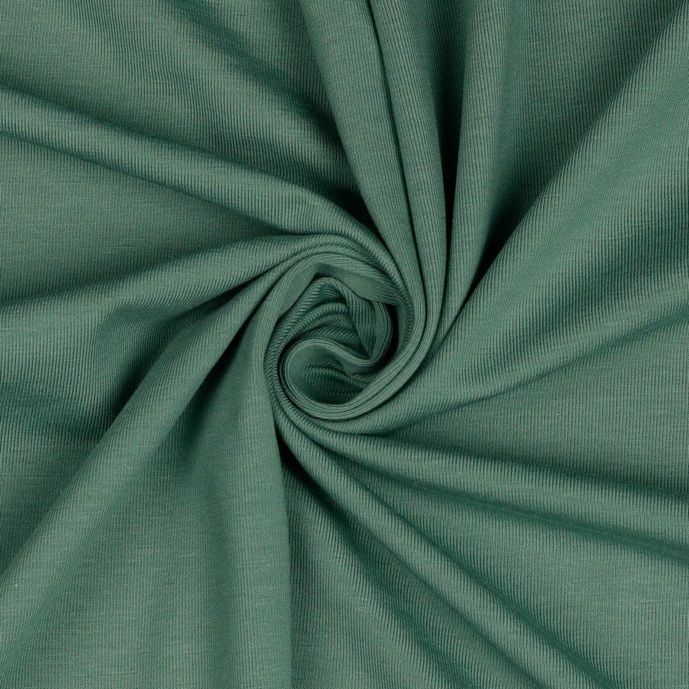 Maille fine en coton, menthe foncée 215 g/m²