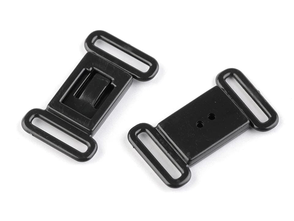 Kunststoffverschlussclip 12 mm, schwarz (4er-Pack)