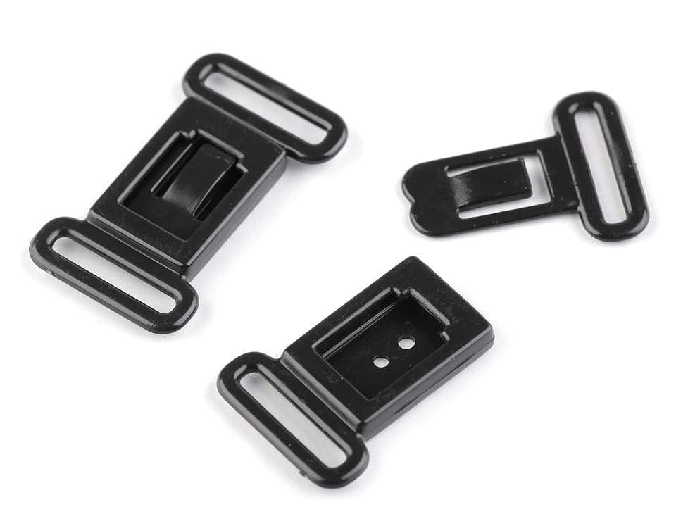 Kunststoff-Clipverschluss 12 mm, schwarz (4er-Pack)