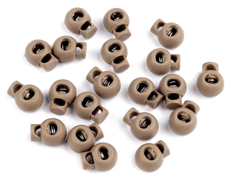 Kunststoff-Kordelstopper 15x19 mm, hellbraun