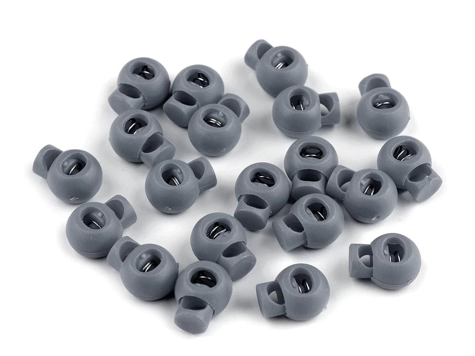 Kunststoff-Schnurstopper 15x19 mm-grau