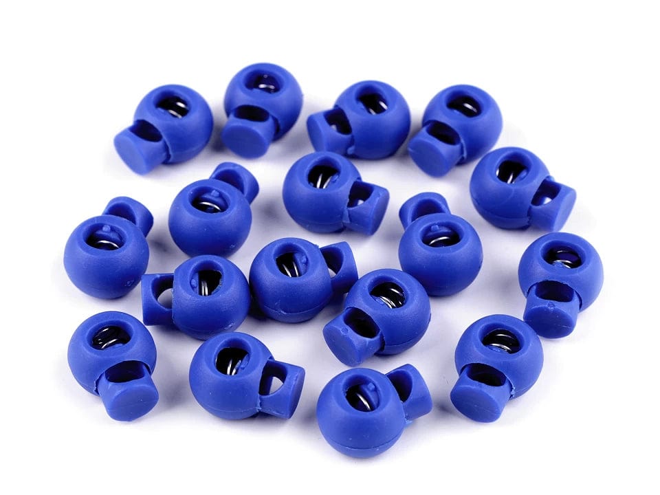 Stoppeur de cordon en plastique 15x19 mm, bleu bleuet