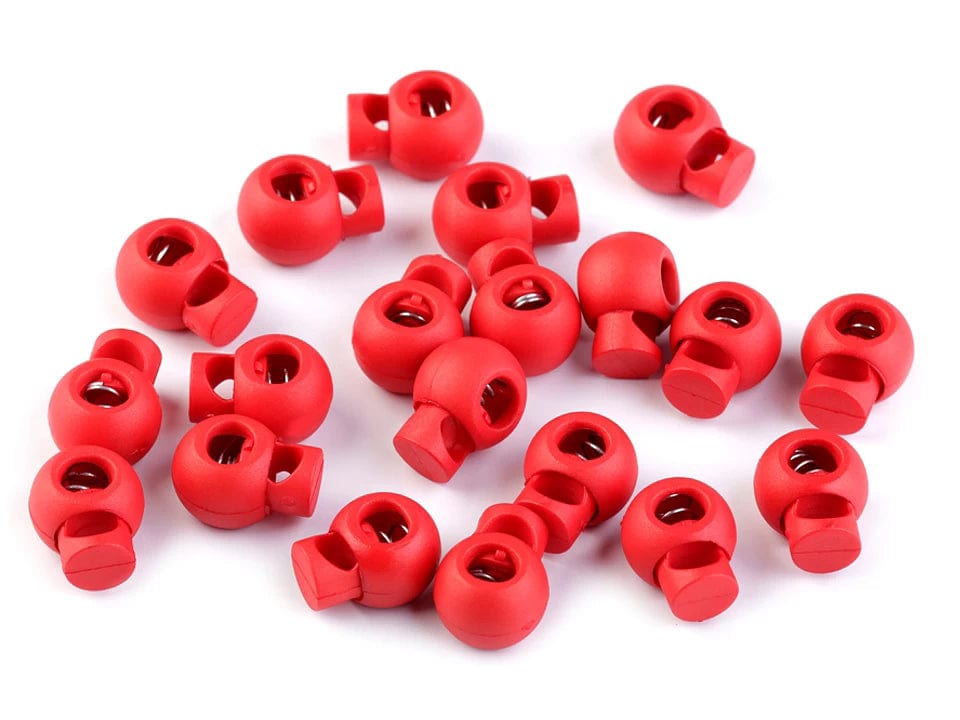 Kunststoff-Kordelstopper 15x19 mm, rot