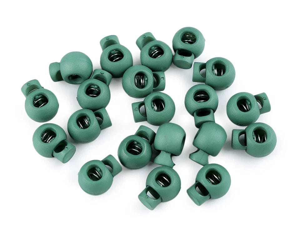 Kunststoff-Schnurfixierer 15x19 mm, dunkelgrün (10 Stück)