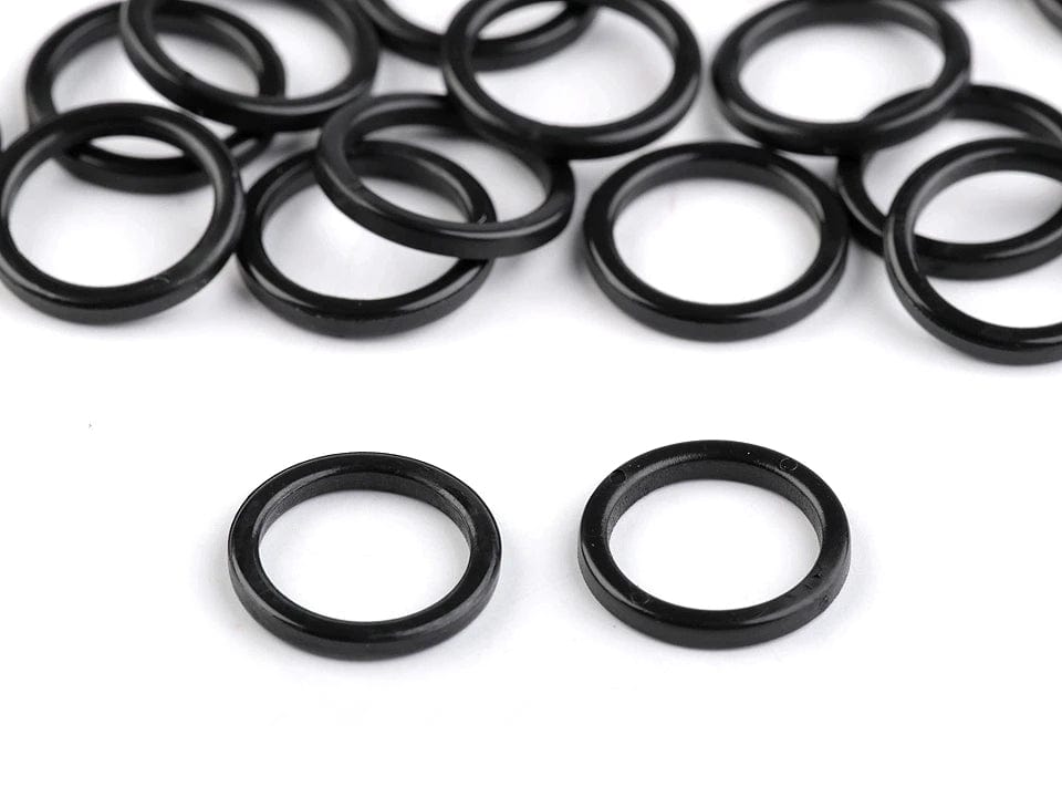 Kunststoffring für Unterwäsche, 12 mm, schwarz (20er-Pack)