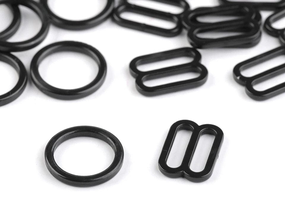 Kunststoffring für Unterwäsche 12 mm - schwarz (20er-Pack)