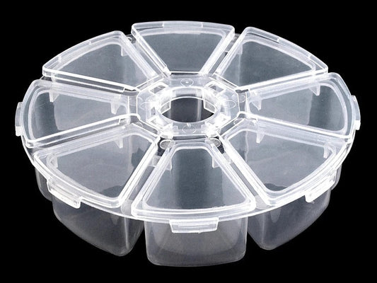 Plastic box for storing buttons and beads