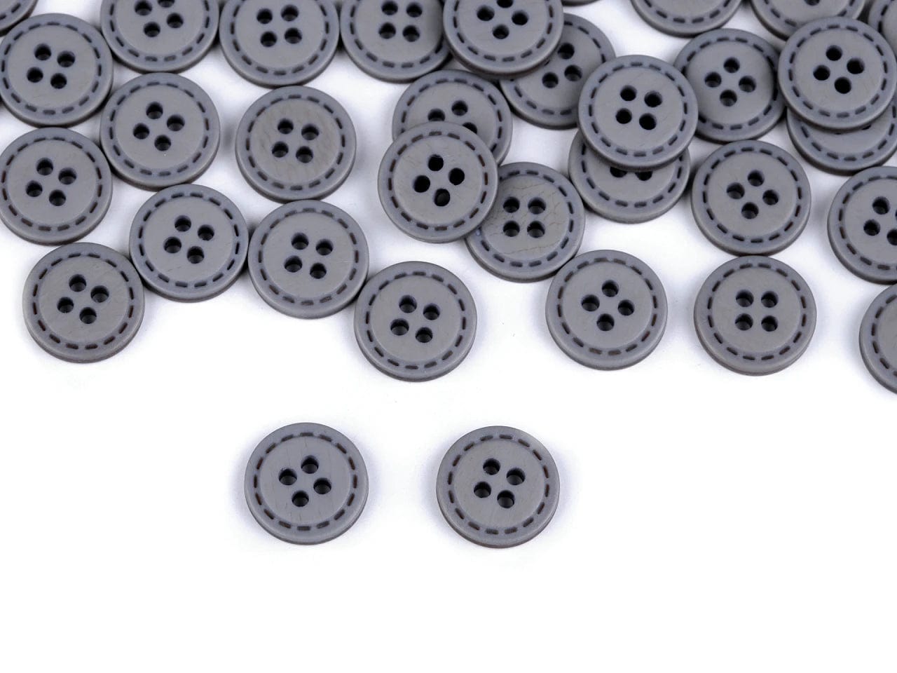 Plastikknöpfe 11 mm graublau