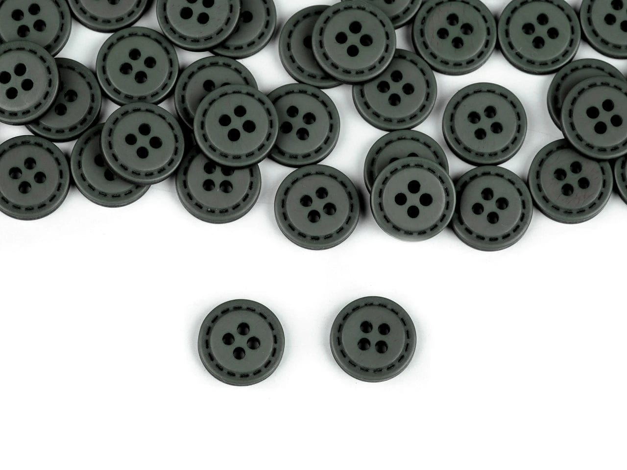 Boutons en plastique 11 mm vert-gris