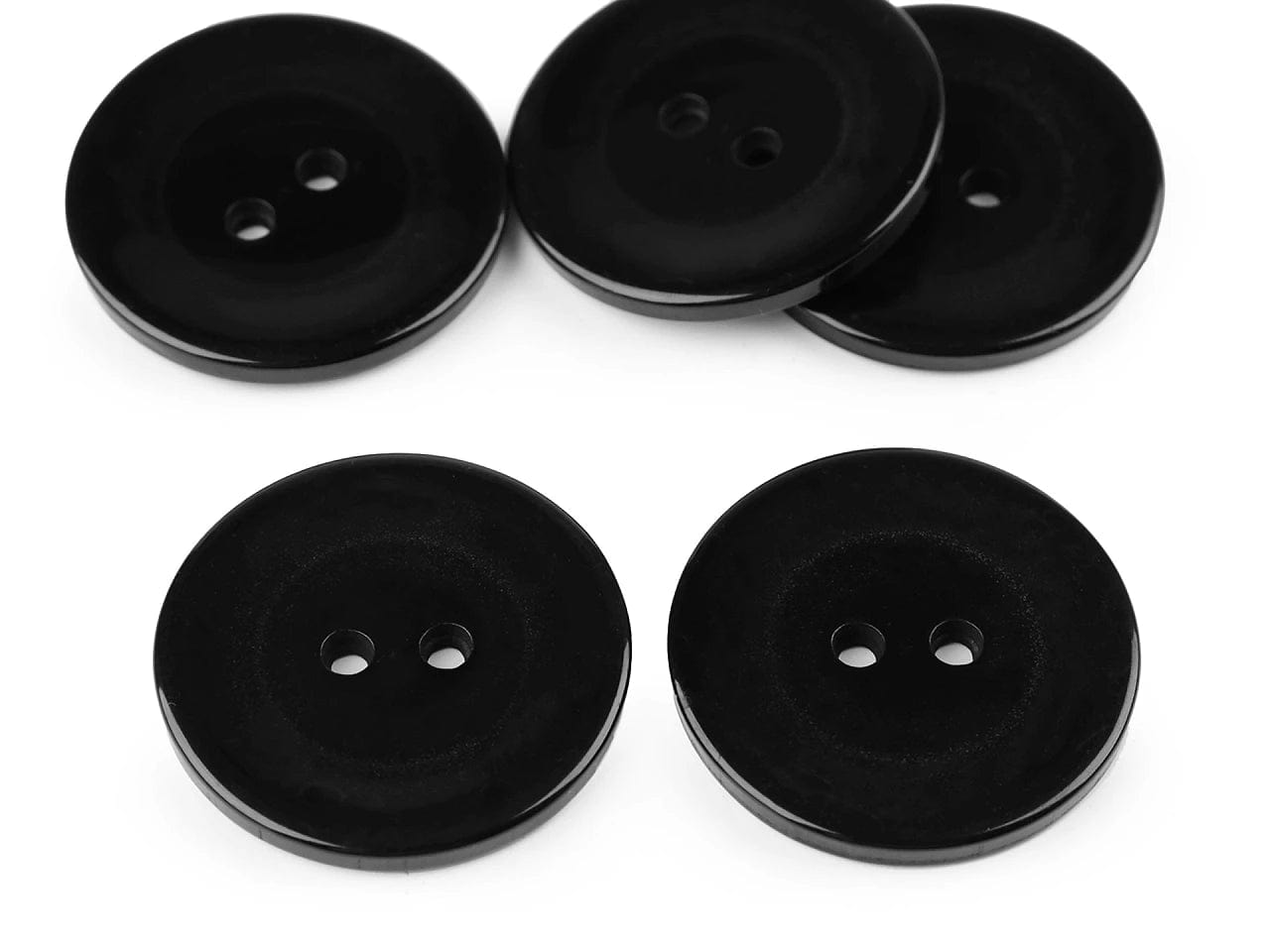 Schwarze Plastikknöpfe 3.5 cm
