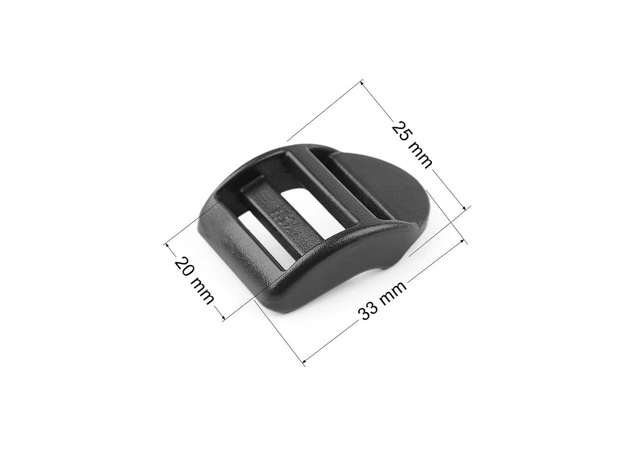 Régulateur encastré en plastique 20mm noir (pack de 5 pcs)