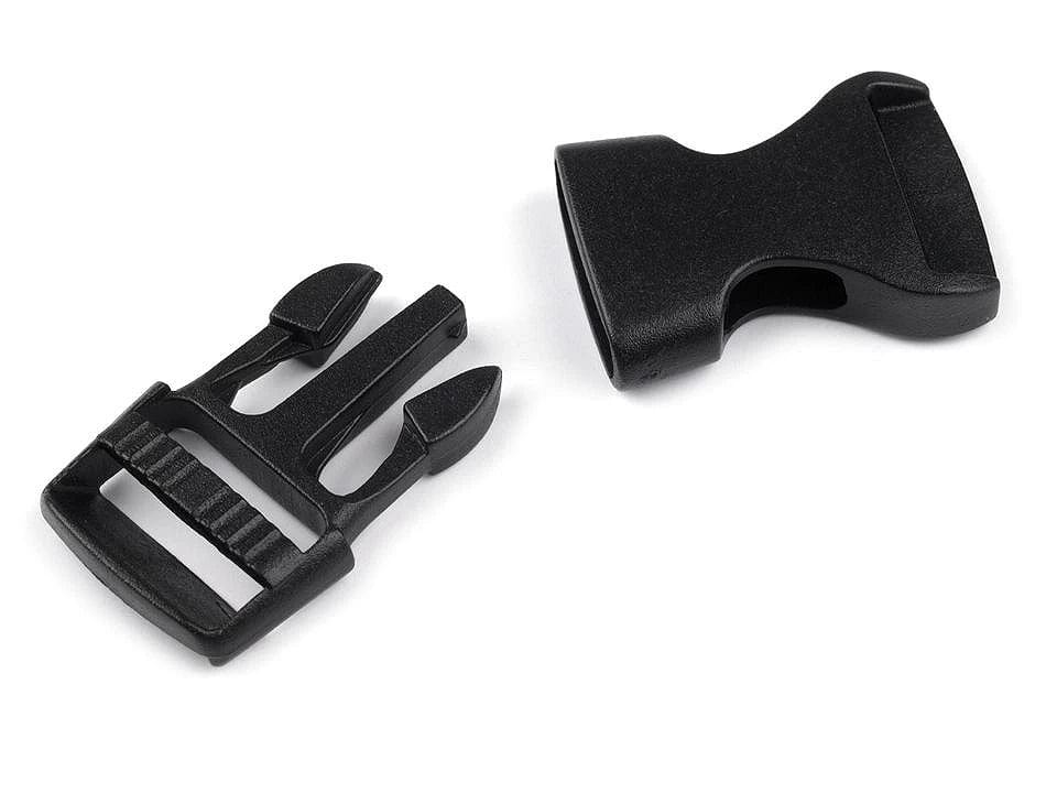 Connecteur à boucle en plastique 15 mm noir (lot de 5 pièces)