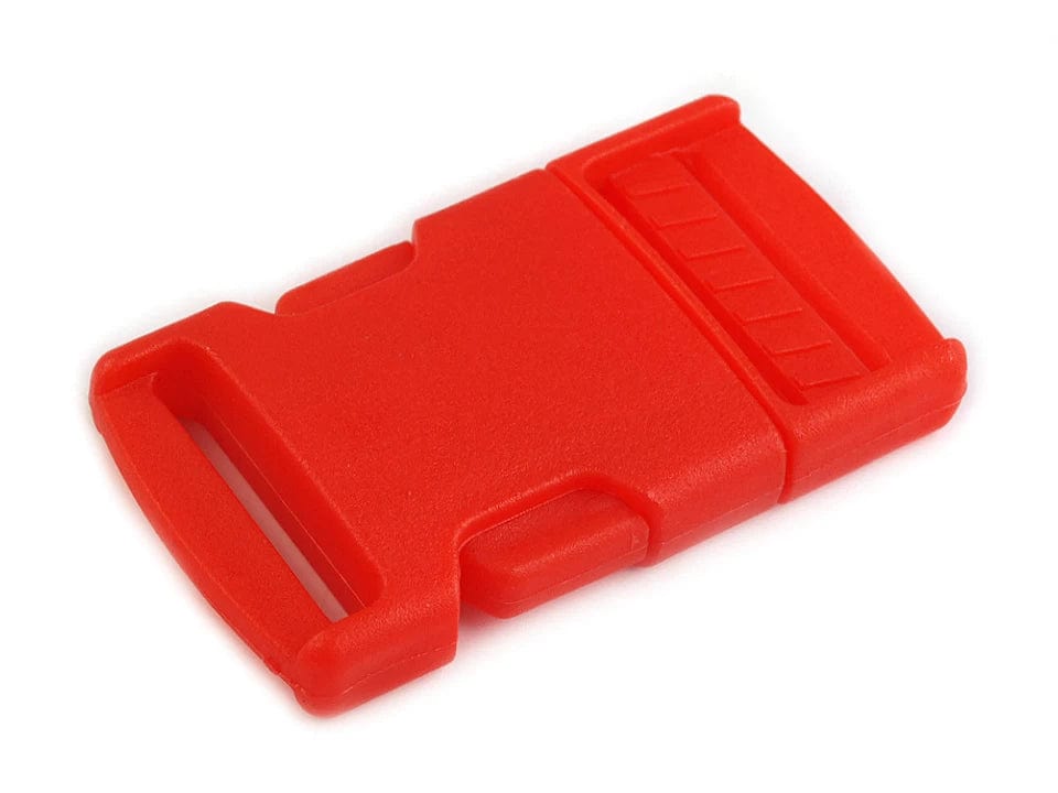 Kunststoff-Schnallenverbinder 25 mm, rot (5 Stk. pro Packung)