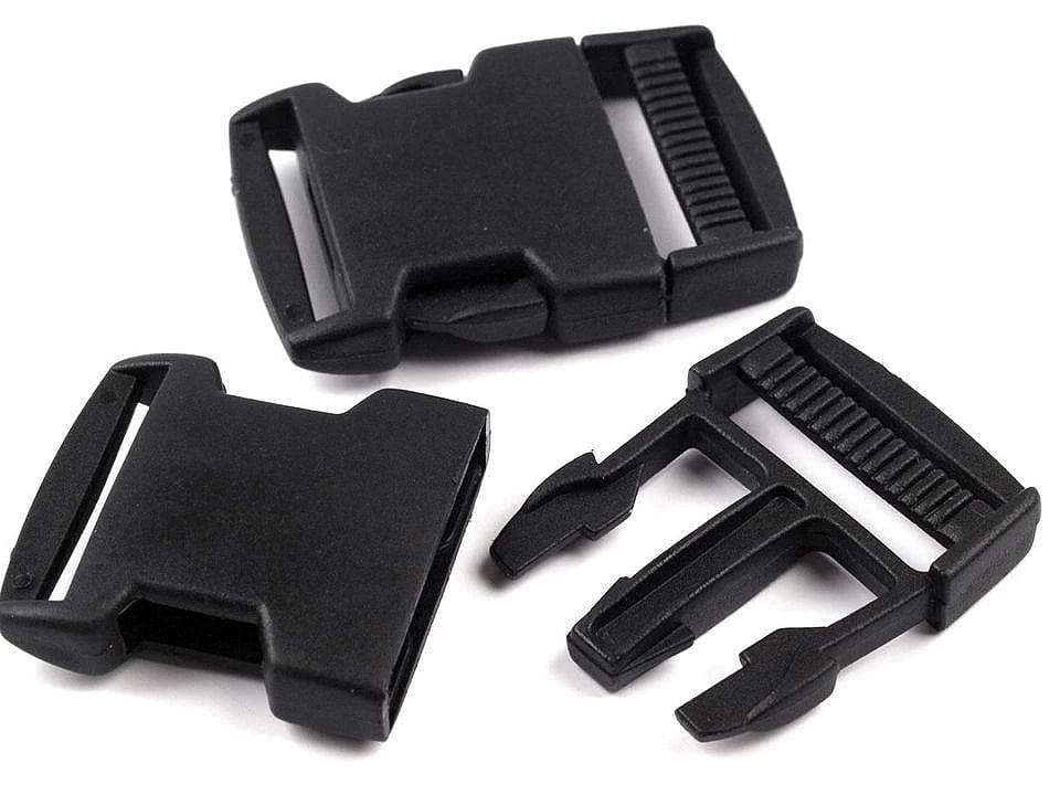 Kunststoff-Schnallenverbinder 30 mm, schwarz (5 Stk. im Pack)