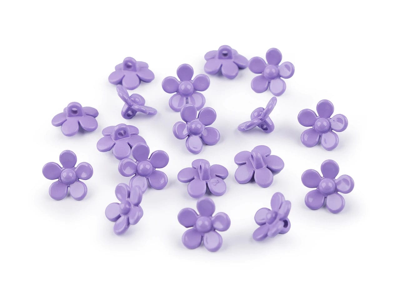 Bouton floral lilas de 15 mm sur tige