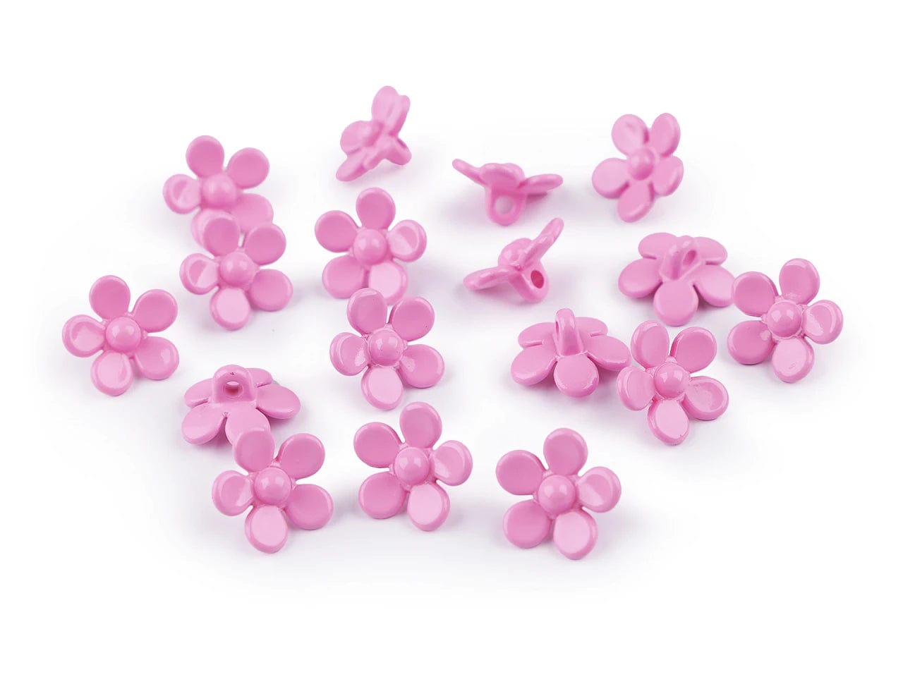 Knopf auf Stiel 15 mm – rosa Blüte