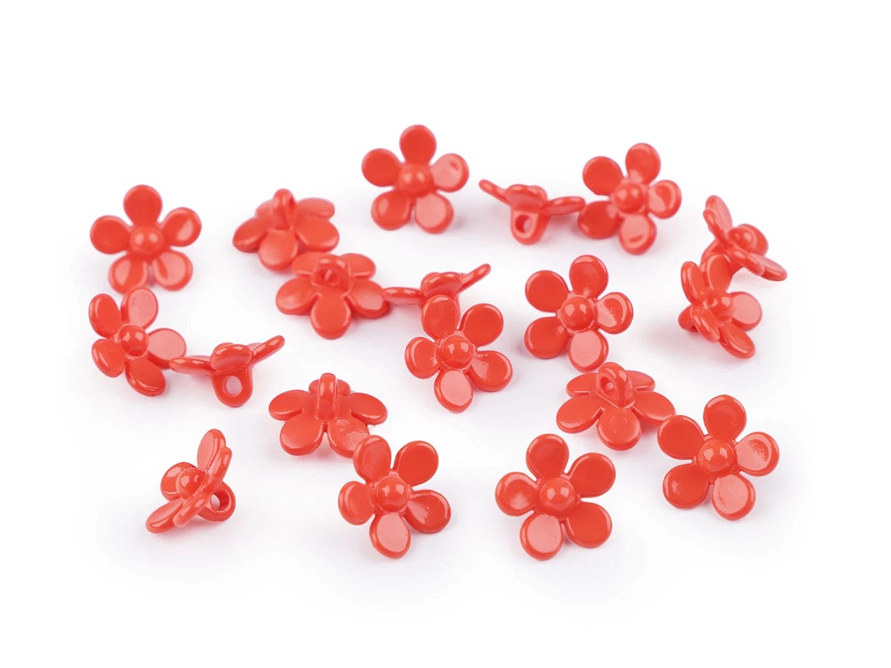 Bouton sur tige, fleur rose de 15 mm