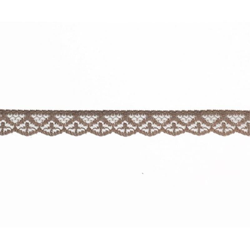 Braune Polyester-Spitze, 1,2 cm