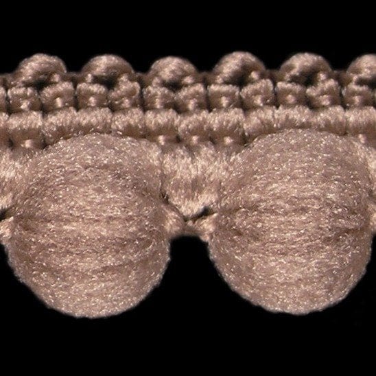 Ruban pompon 12 mm marron moyen