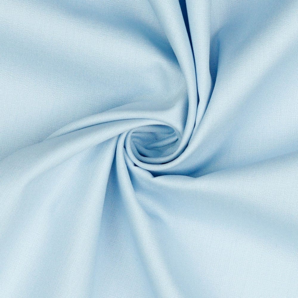 Tissu premium 100 % coton, bleu clair, 125 g/m²
