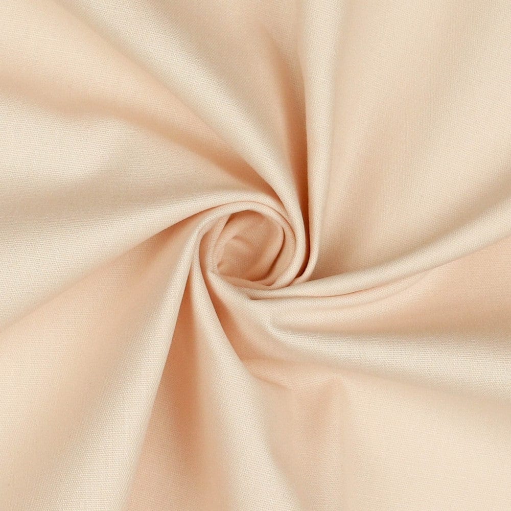 Premium 100% Baumwollstoff – zarter Pfirsichton 130 g/m²