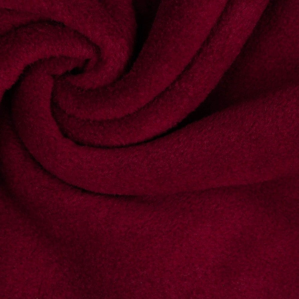 Tissu polaire anti-boulochage premium bordeaux 240 g/m²