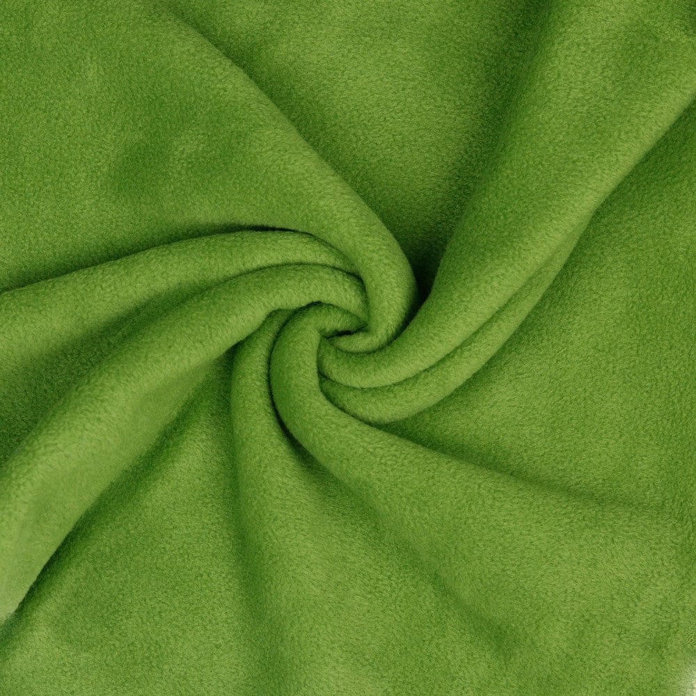 Tissu polaire premium anti-boulochage vert 240 g/m²
