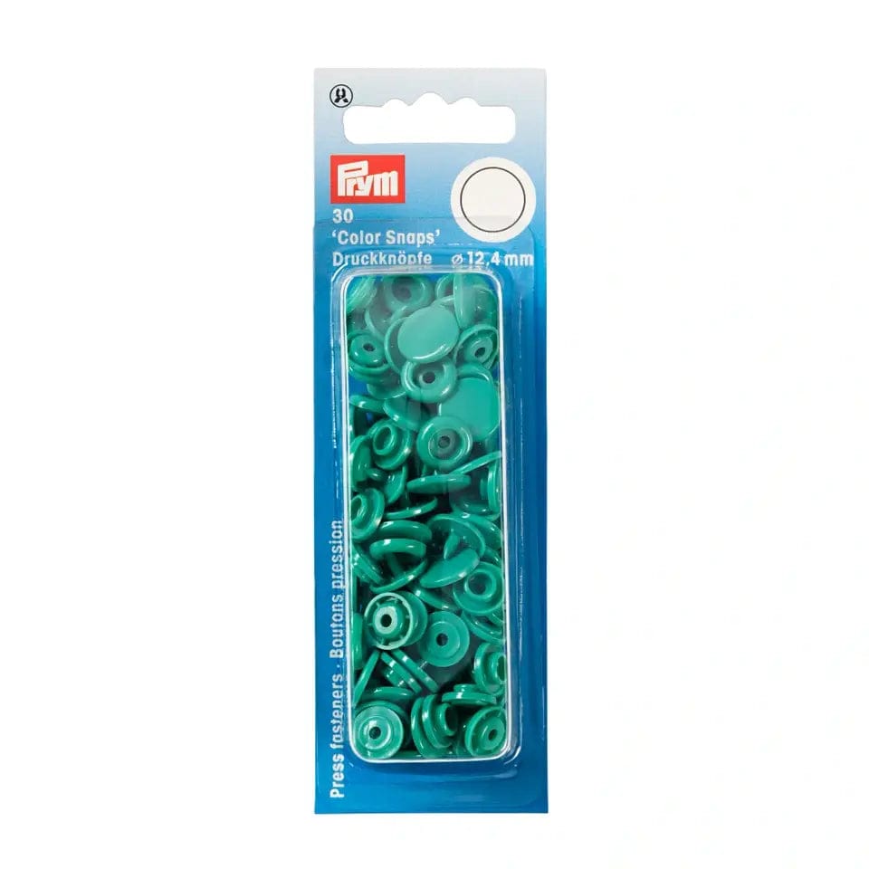 PRYM Druckknöpfe Ø12.4 mm, 30 Stück, rauchgrün