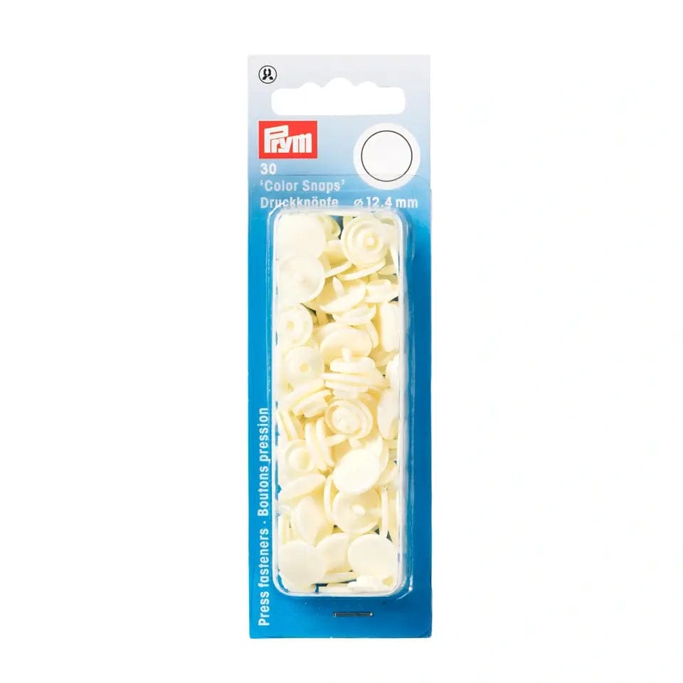 PRYM Druckknöpfe Ø12,4 mm, 30 Stk., cremiger Farbton