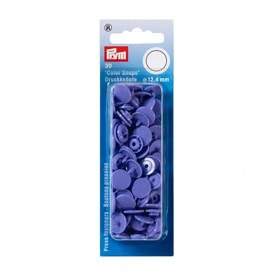 PRYM Boutons-pression Ø12.4 mm 30 pièces, lilas