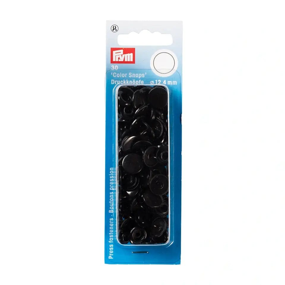 PRYM Boutons-pression Ø12,4 mm, 30 pièces, noirs